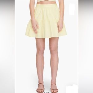 NWOT Staud Sea Stretch Cotton Miniskirt in Sunray SZ 2